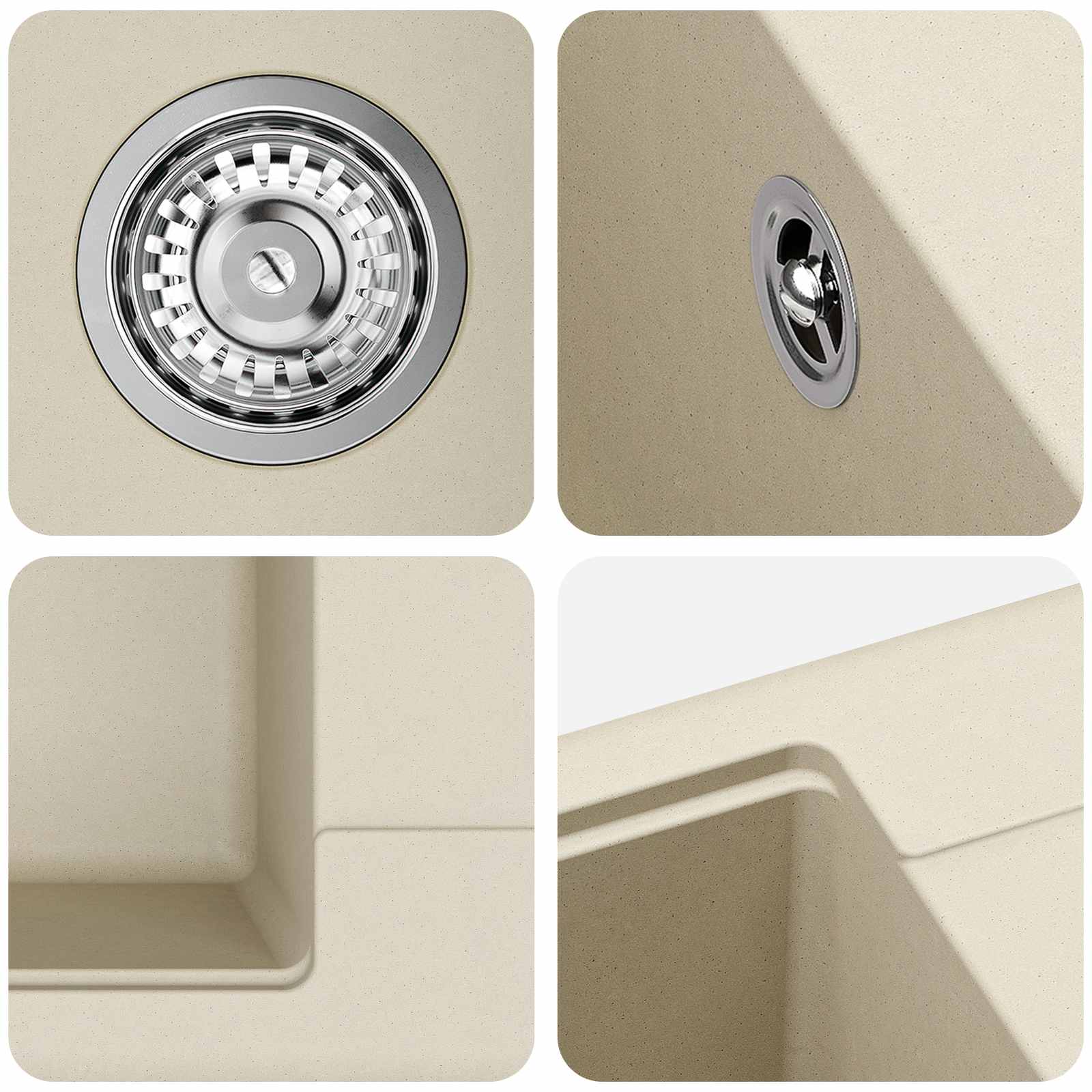 Σιντρινο Μπεζ 560 x 460 mm 80% Χαλαζίας και 20% Ρητίνη - Pakobazaar
