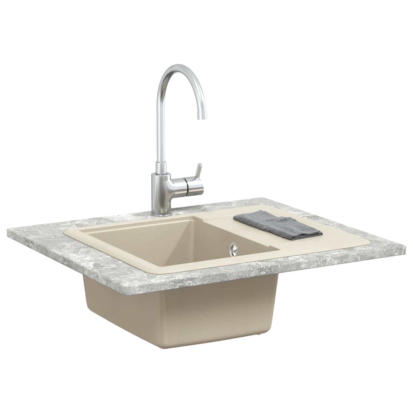 Σιντρινο Μπεζ 560 x 460 mm 80% Χαλαζίας και 20% Ρητίνη - Pakobazaar