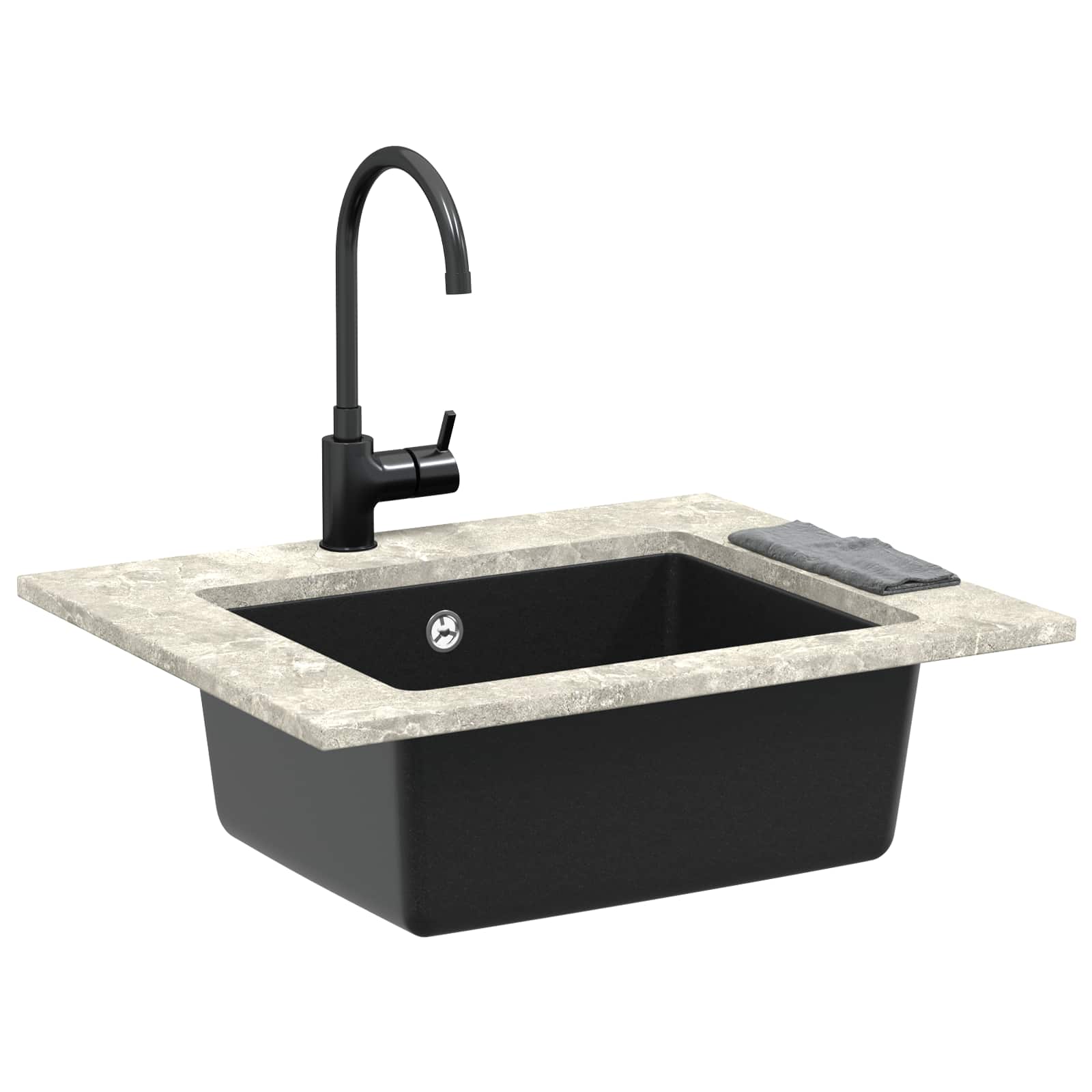 Σιντρινο Μαύρο 530 x 460 mm 80% Χαλαζίας και 20% Ρητίνη - Pakobazaar