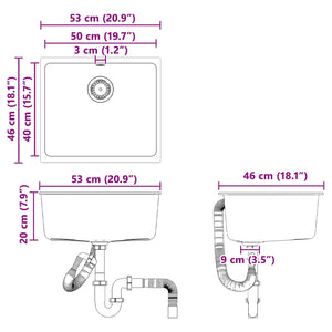 Σιντρινο Γκρι 530 x 460 mm 80% Χαλαζίας και 20% Ρητίνη - Pakobazaar