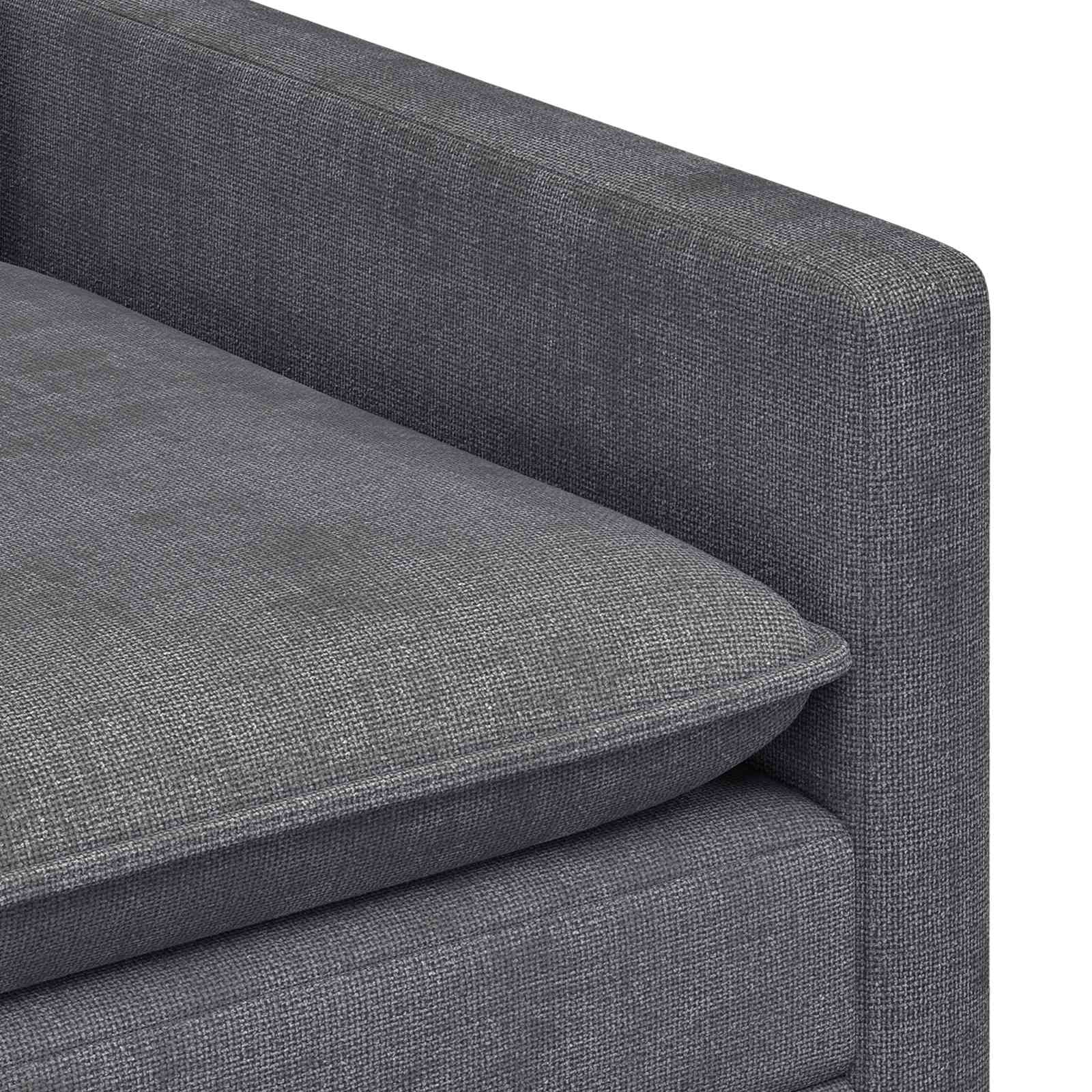 Σετ Καναπέ 2 pcs Σκούρο Γκρι Πολυεστέρας - Pakobazaar