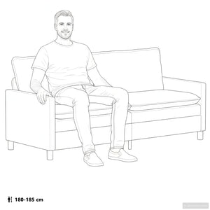Σετ Καναπέ 2 τμχ. Κόκκινο Ύφασμα - Pakobazaar