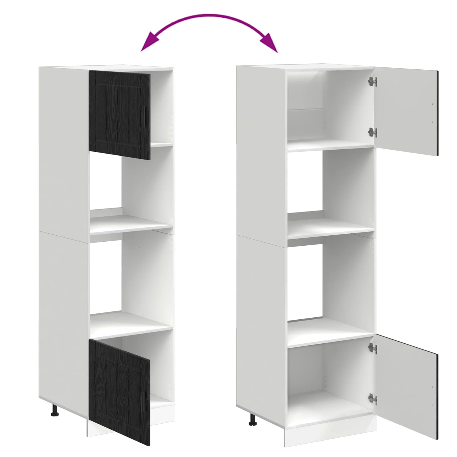 Πάνελ πλυντηρίου πιάτων Μαύρη Οξυά 60 x 57 x 207 εκ