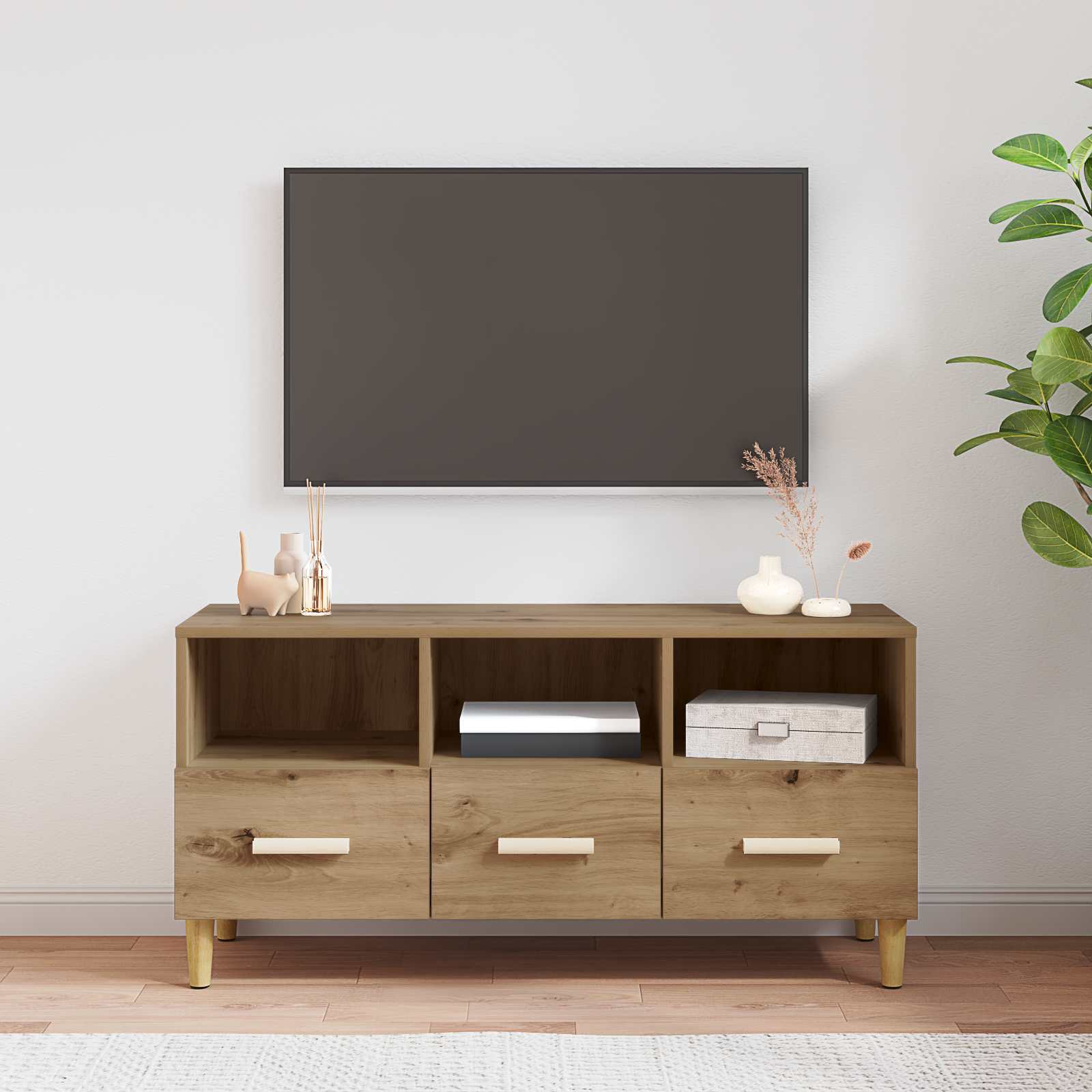 Ντουλάπι TV Καρυδιά Χειροποίητης Εργασίας 102 x 36 x 50 εκ - Pakobazaar