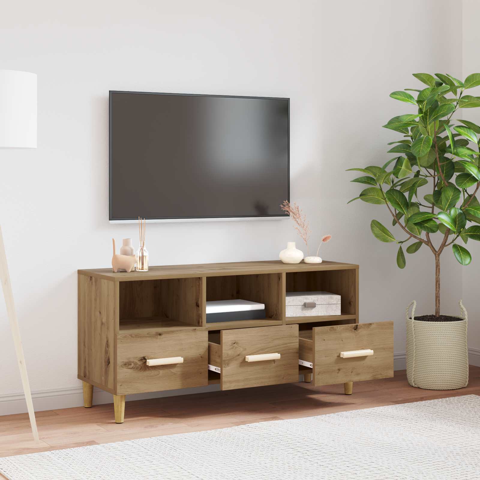 Ντουλάπι TV Καρυδιά Χειροποίητης Εργασίας 102 x 36 x 50 εκ - Pakobazaar