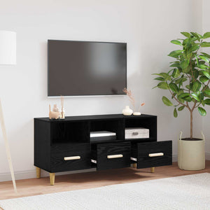 Ντουλάπι TV Μαύρη Οξυά 102 x 36 x 50 εκ Επεξεργασμένο ξύλο - Pakobazaar