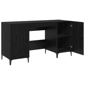 Γραφείο Μαύρη Οξυά Επεξεργασμένο Ξύλο 140 x 50 x 75 εκ.