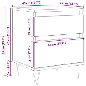 Ντουλάπι κρεβατιού Μαύρη Οξυά 40 x 35 x 50 εκ.