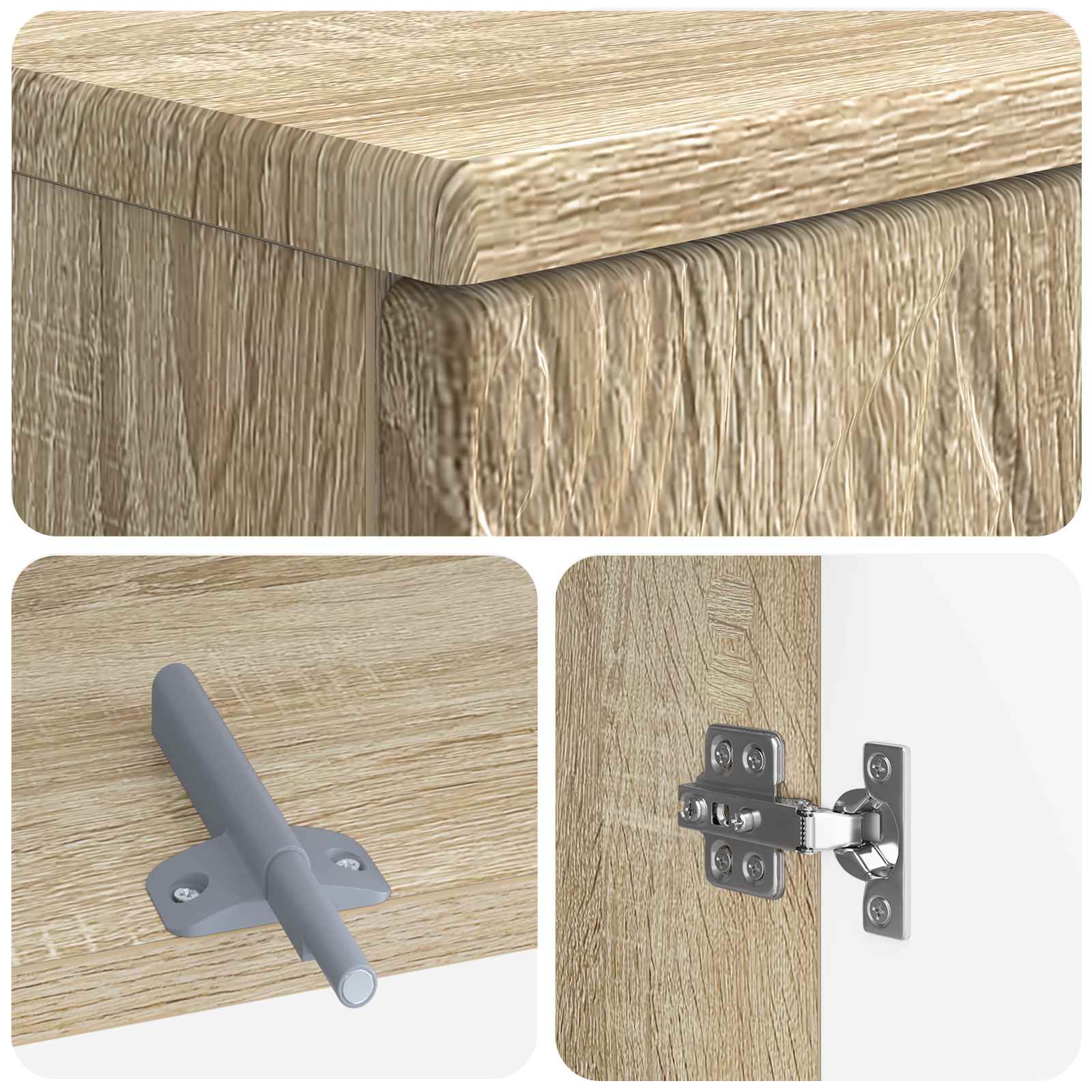 Σετ ντουλαπιών μπάνιου 3 τεμαχίων DELFT Sonoma Δρυς - Pakobazaar