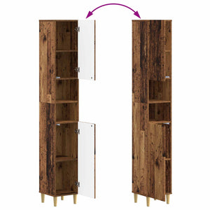 Σετ Ντουλαπιών Μπάνιου 2 Τεμαχίων ARNHEM Παλαιωμένο ξύλο - Pakobazaar