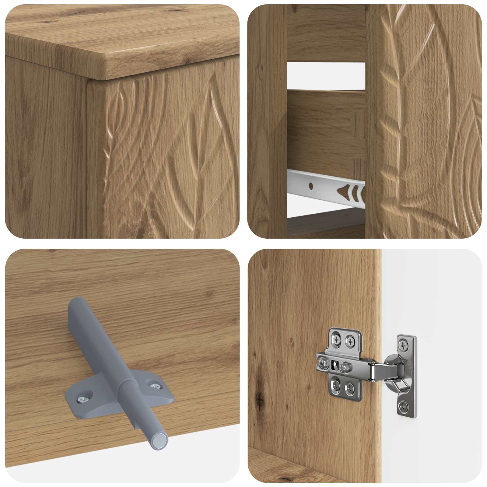 Σετ Ντουλαπιών Μπάνιου 2 Τεμαχίων DELFT Artisan Δρυς - Pakobazaar