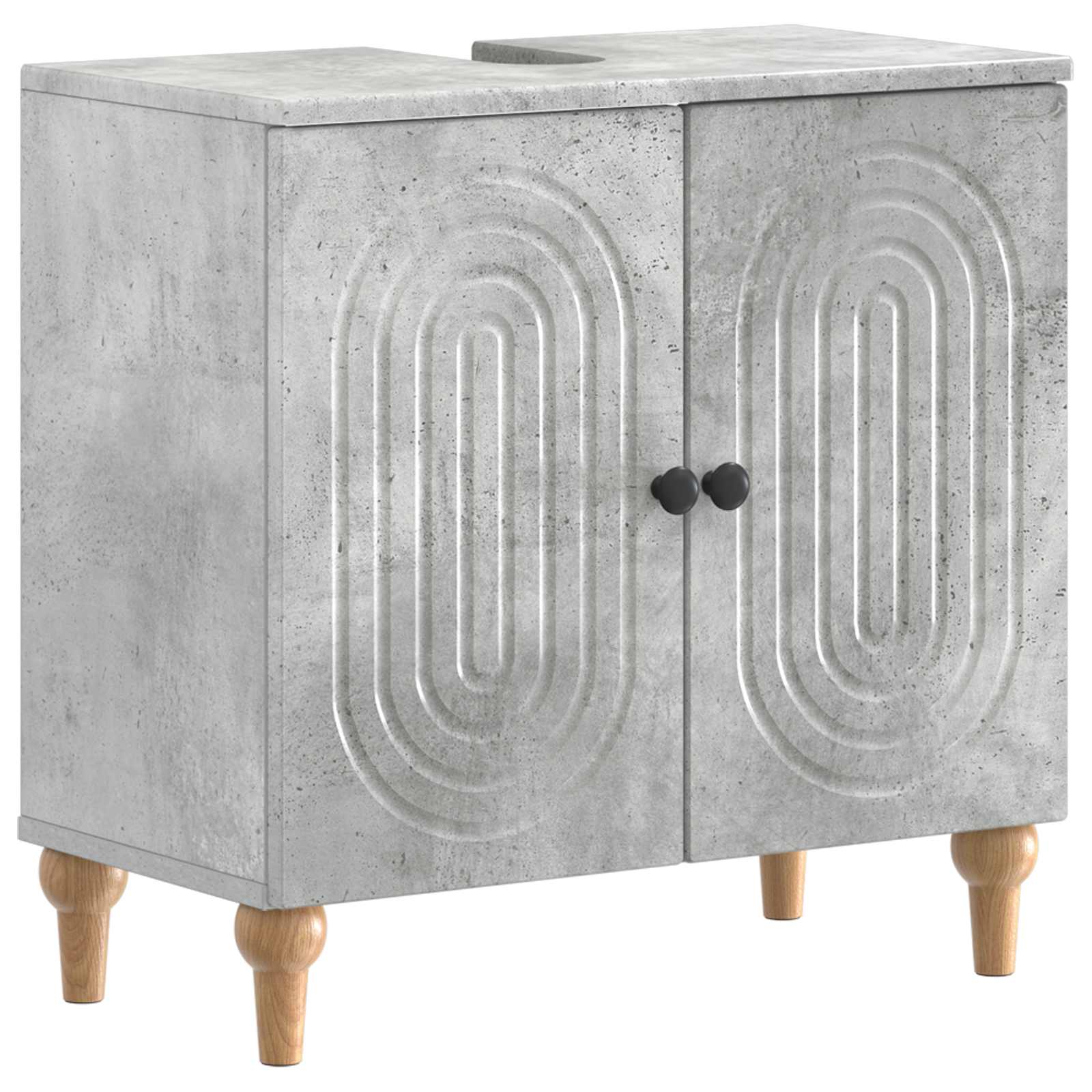 Σετ Ντουλαπιών Μπάνιου 2 Τεμαχίων ALKMAAR Γκρι Σκυροδέματος - Pakobazaar
