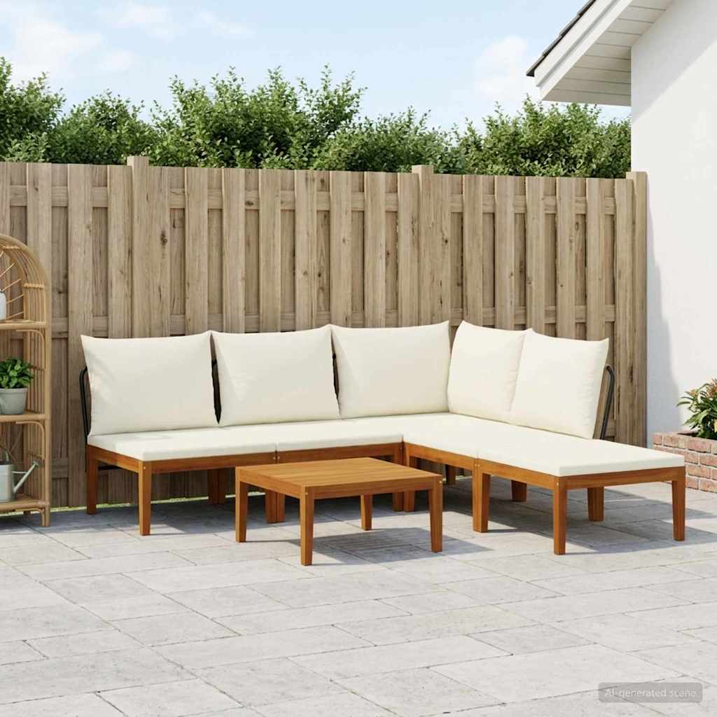 6 pcs Στερεό Acacia Ξύλο & Σχοινί Φυσικό