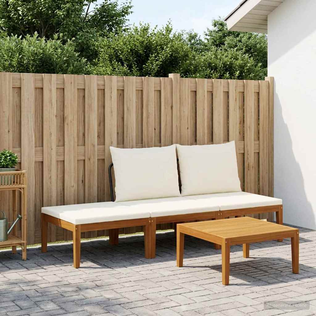 4 pcs Στερεό Acacia Ξύλο & Σχοινί Φυσικό