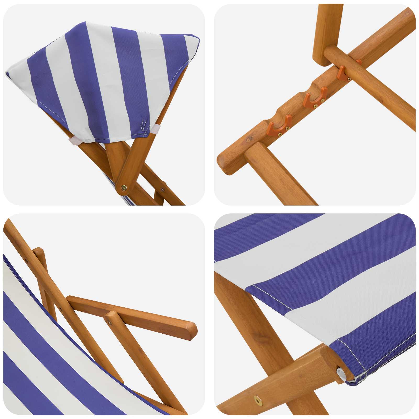 Καρέκλα Ακτίνας 4 pcs 3 θέση Στερεό Ξύλο Ευκαλύπτου - Pakobazaar