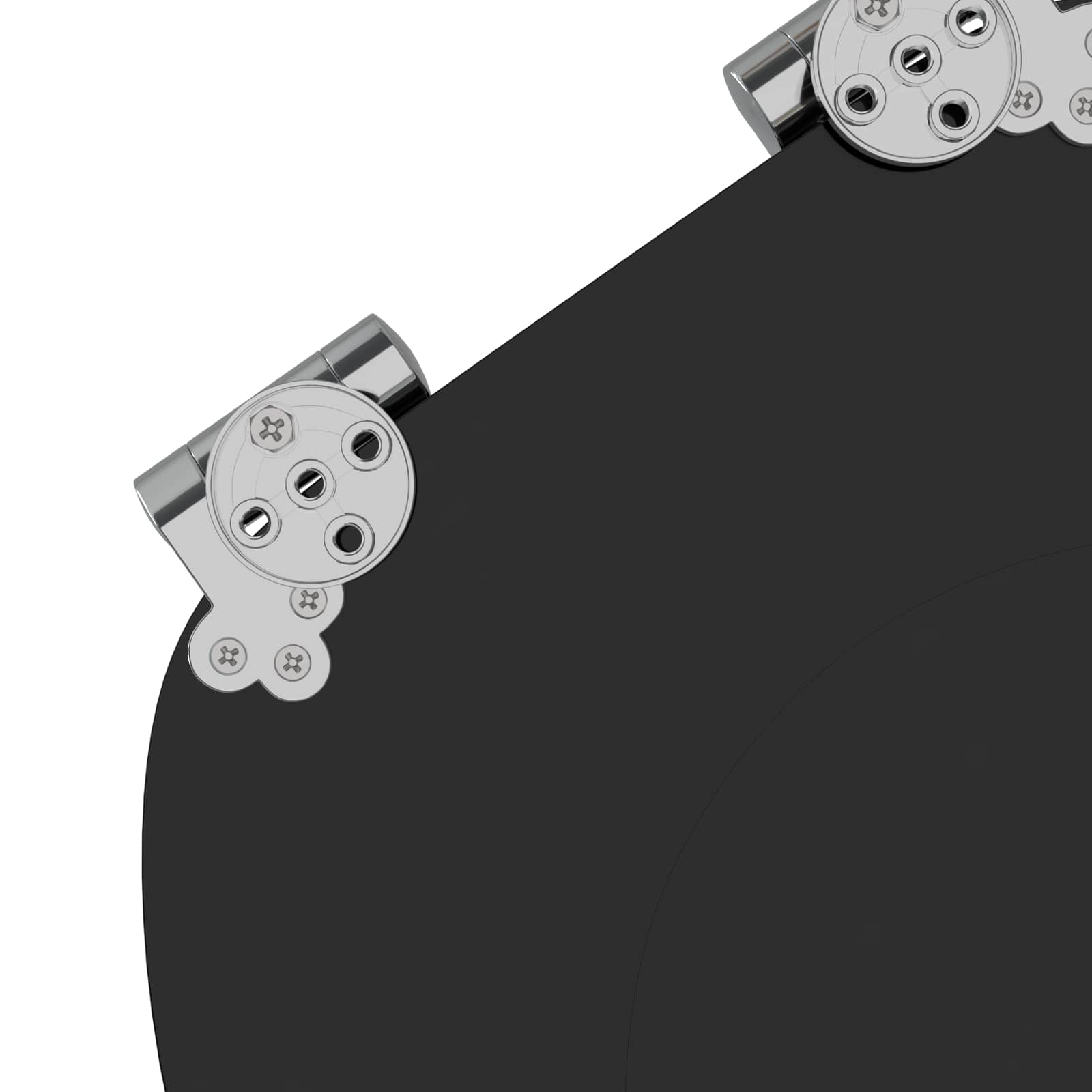 Μαλακή κλειστή λεκάνη Μαύρο 44 x 38 εκ. Πίνακας MDF - Pakobazaar