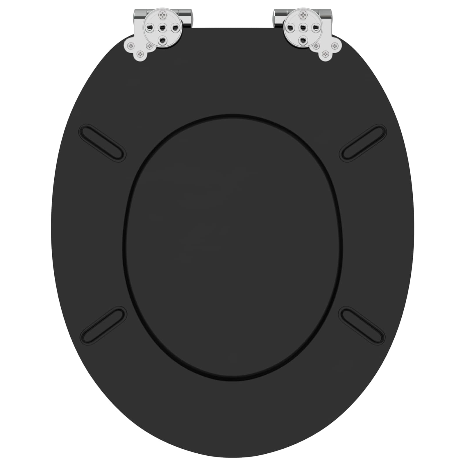 Μαλακή κλειστή λεκάνη Μαύρο 44 x 38 εκ. Πίνακας MDF - Pakobazaar