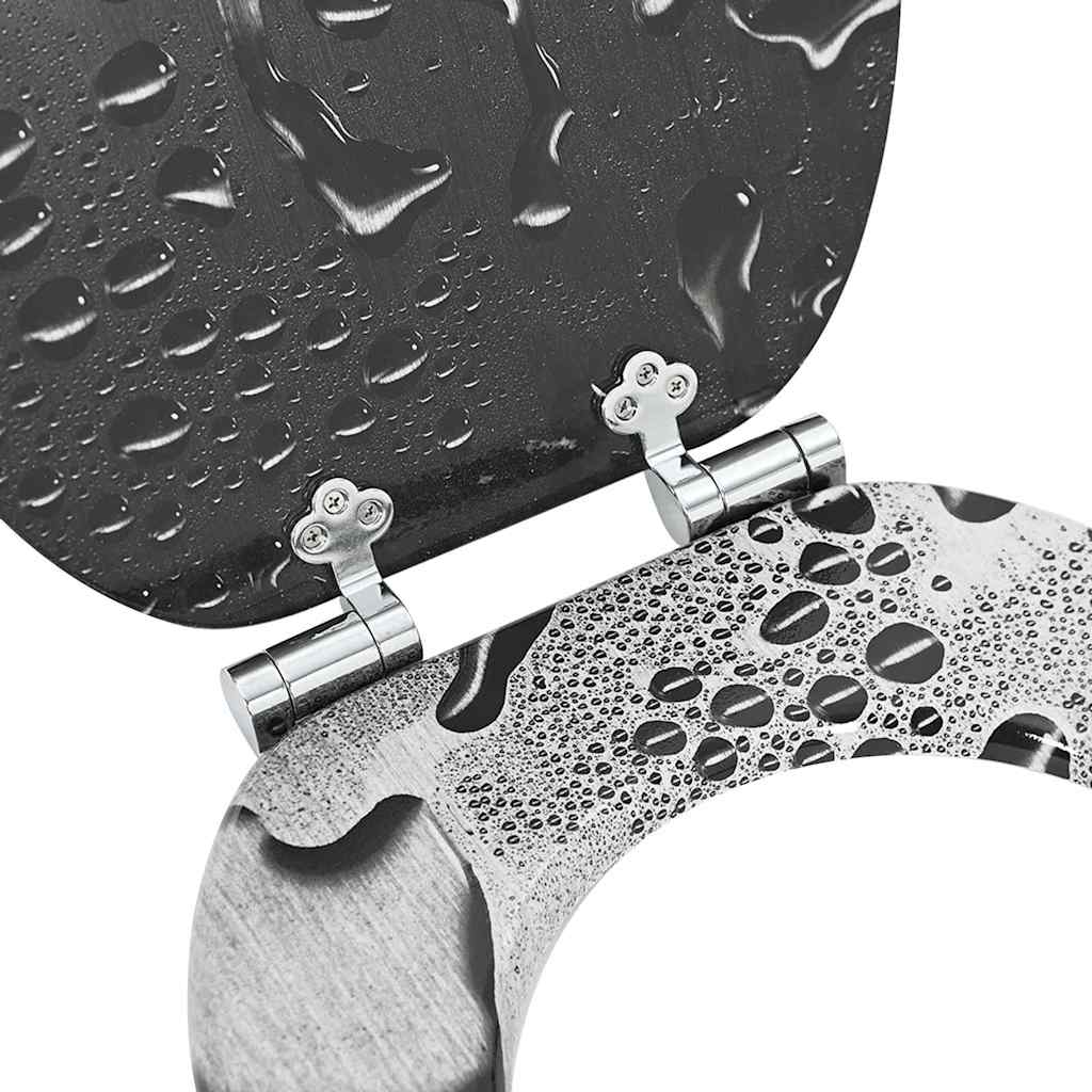 Μαλακή κλειστή λεκάνη Γκρι 44 x 38 εκ. Πίνακας MDF - Pakobazaar