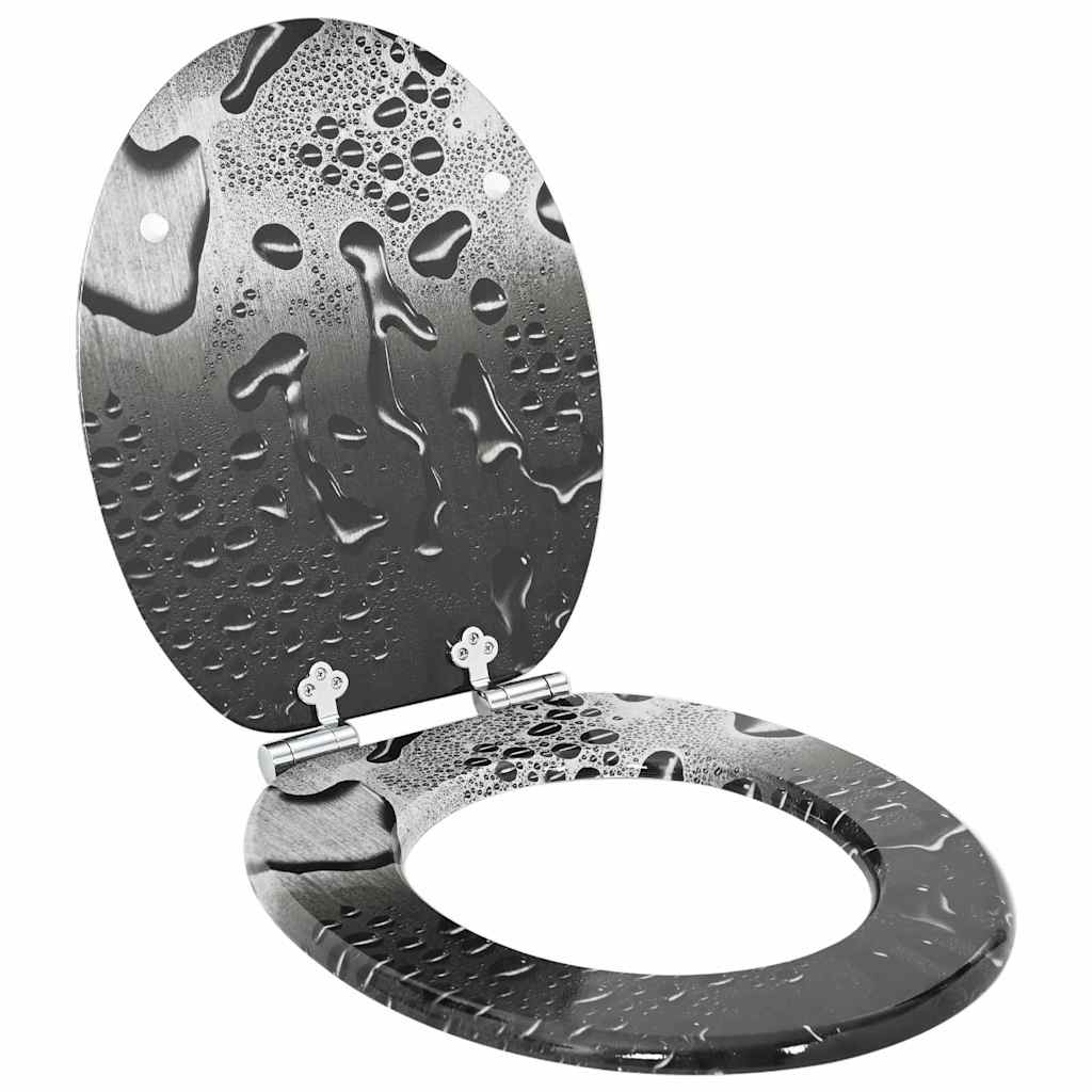 Μαλακή κλειστή λεκάνη Γκρι 44 x 38 εκ. Πίνακας MDF - Pakobazaar