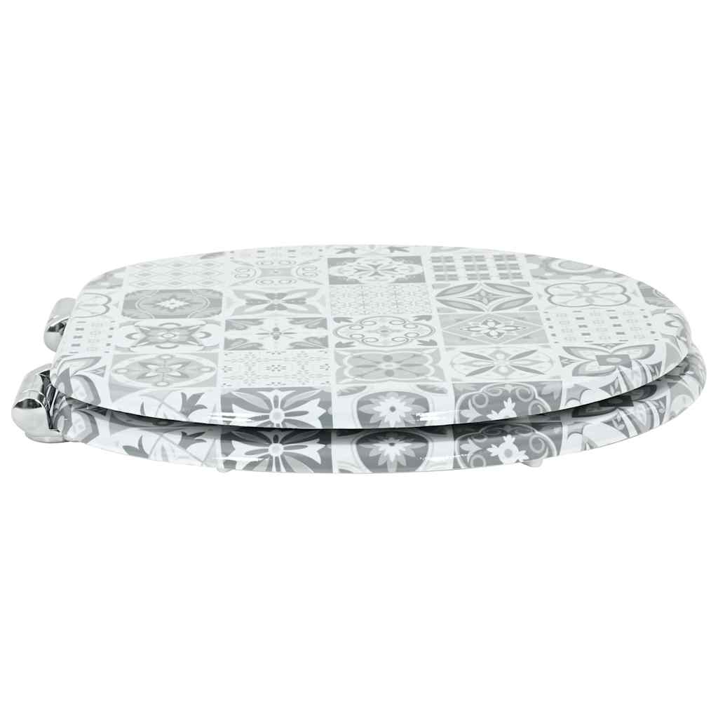 Μαλακή κλειστή λεκάνη Μπλε και Λευκό Πορσελάνη 44 x 38 εκ. - Pakobazaar