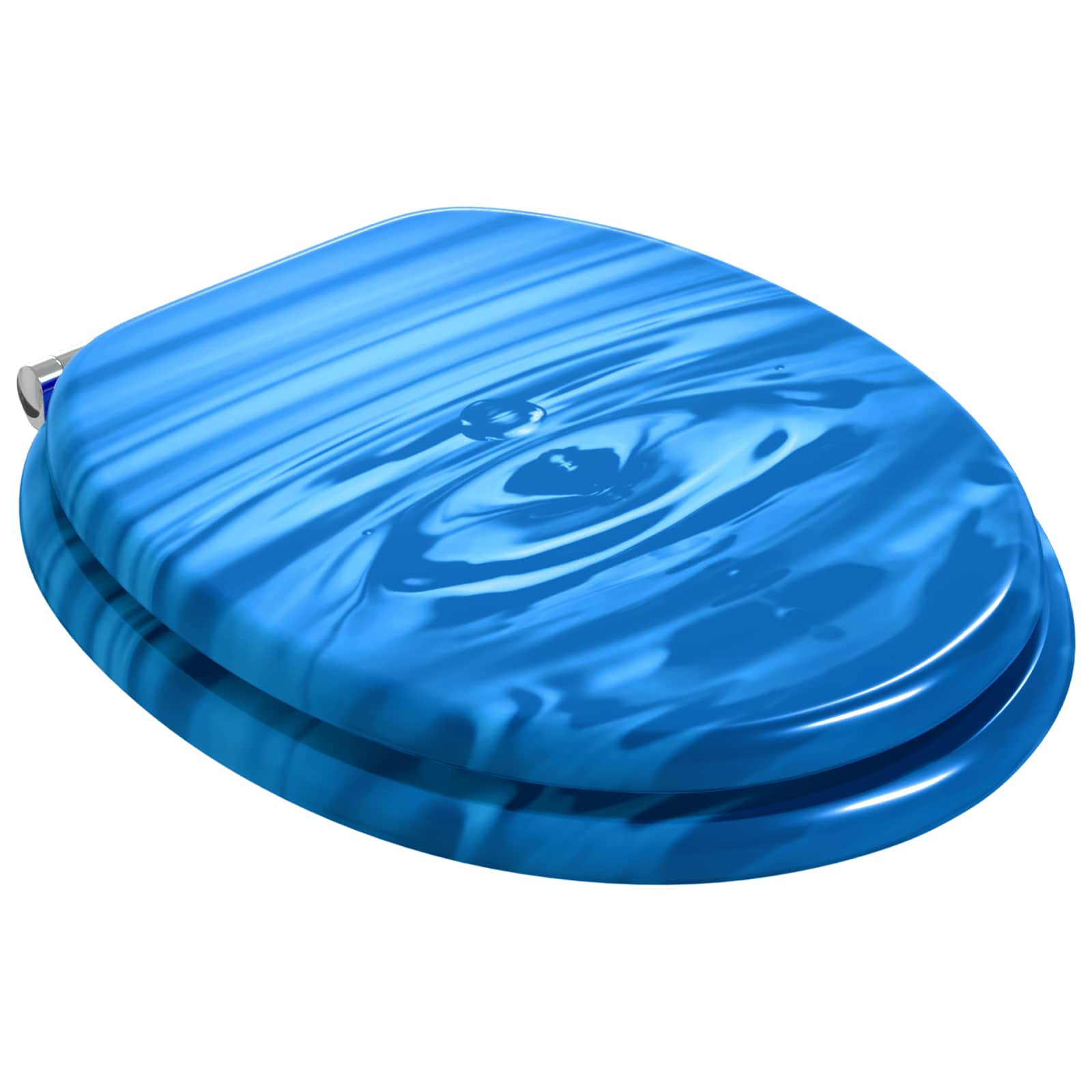 Μαλακή κλειστή λεκάνη Μπλε Σταγόνα 44 x 38 εκ. Πίνακας MDF - Pakobazaar