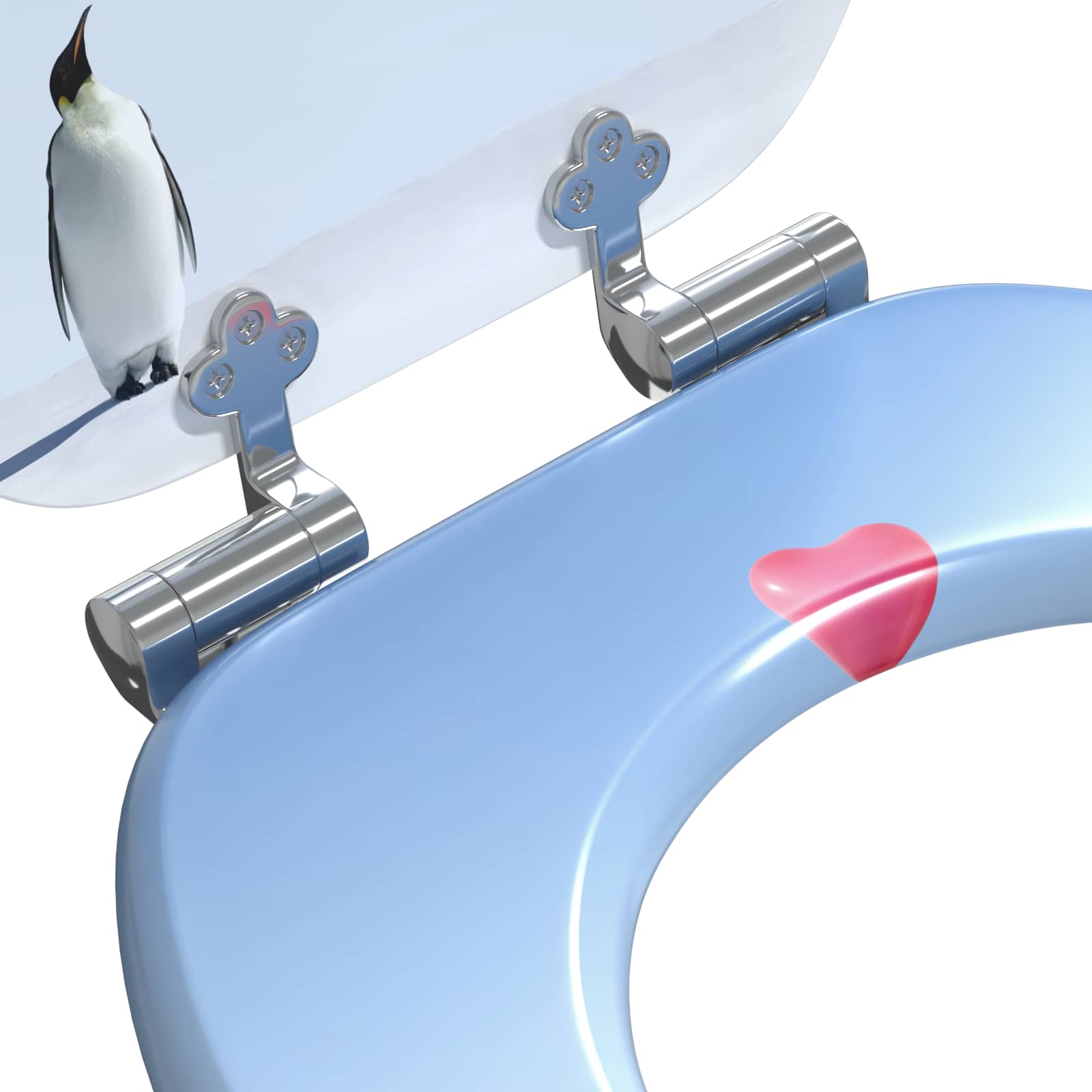 Μαλακή κλειστή λεκάνη Μπλε 44 x 38 εκ. Πίνακας MDF - Pakobazaar