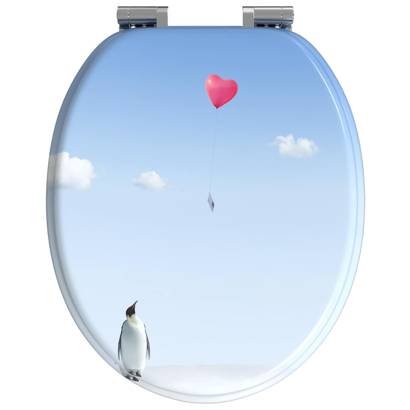 Μαλακή κλειστή λεκάνη Μπλε 44 x 38 εκ. Πίνακας MDF - Pakobazaar