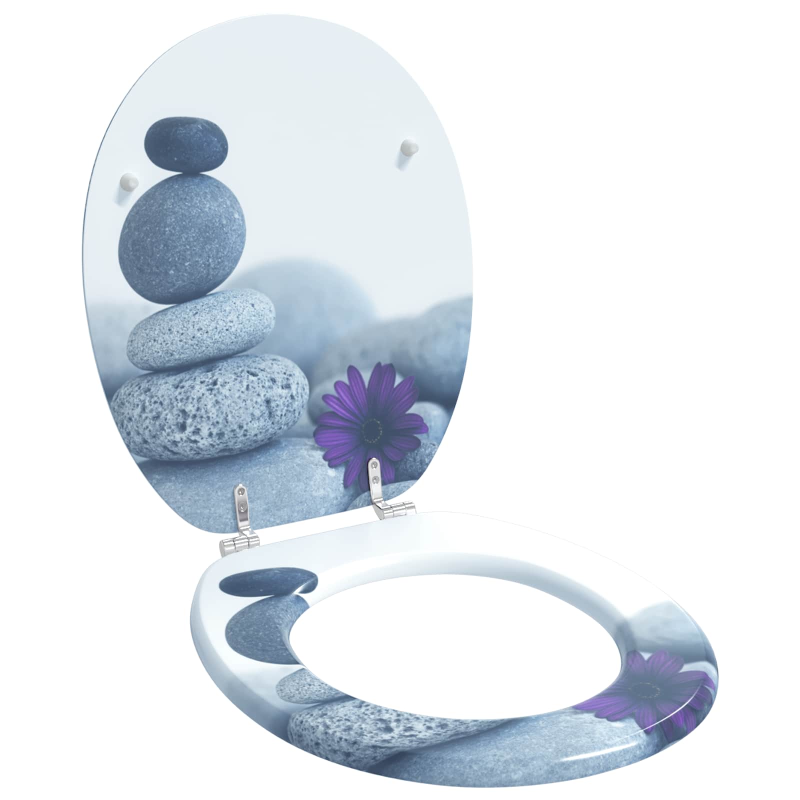 Μαλακή κλειστή λεκάνη Γκρι 44 x 38 εκ. Πίνακας MDF - Pakobazaar