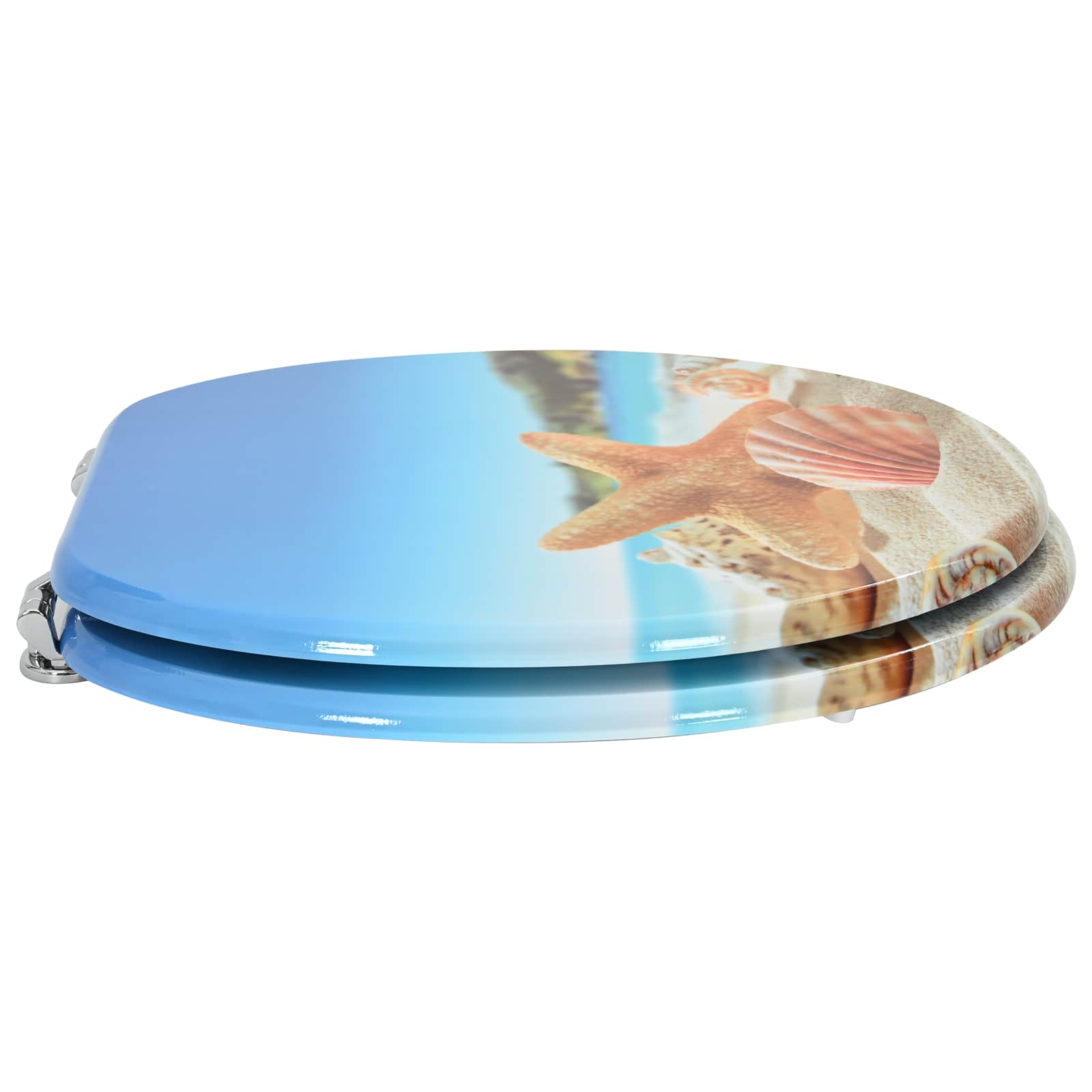 Μαλακή κλειστή λεκάνη Ανοιχτό μπλε 44 x 38 εκ. Πίνακας MDF - Pakobazaar