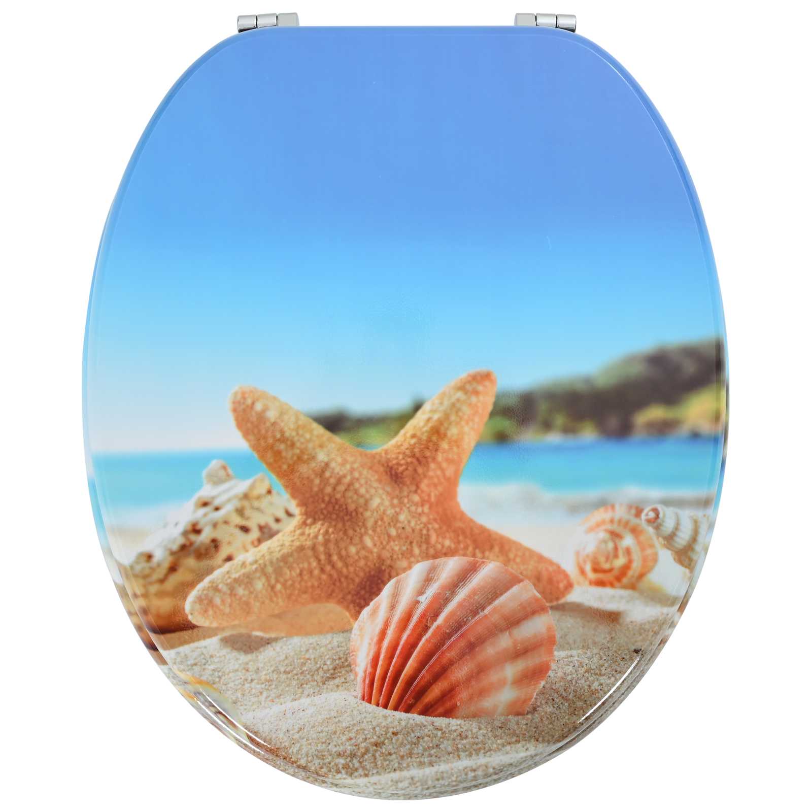 Μαλακή κλειστή λεκάνη Ανοιχτό μπλε 44 x 38 εκ. Πίνακας MDF - Pakobazaar