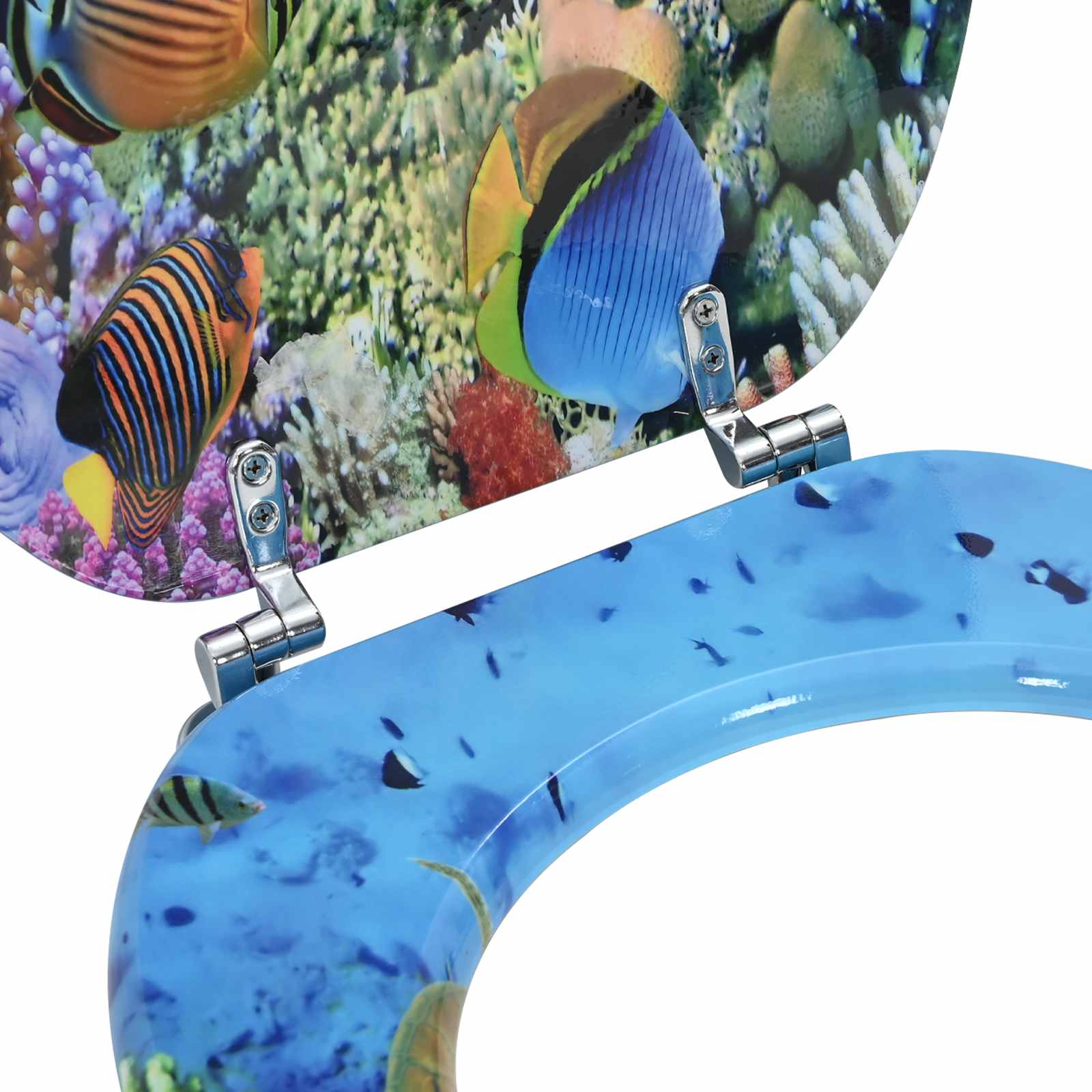 Μαλακή κλειστή λεκάνη Σκούρο Μπλε Θάλασσα 44 x 38 εκ. - Pakobazaar