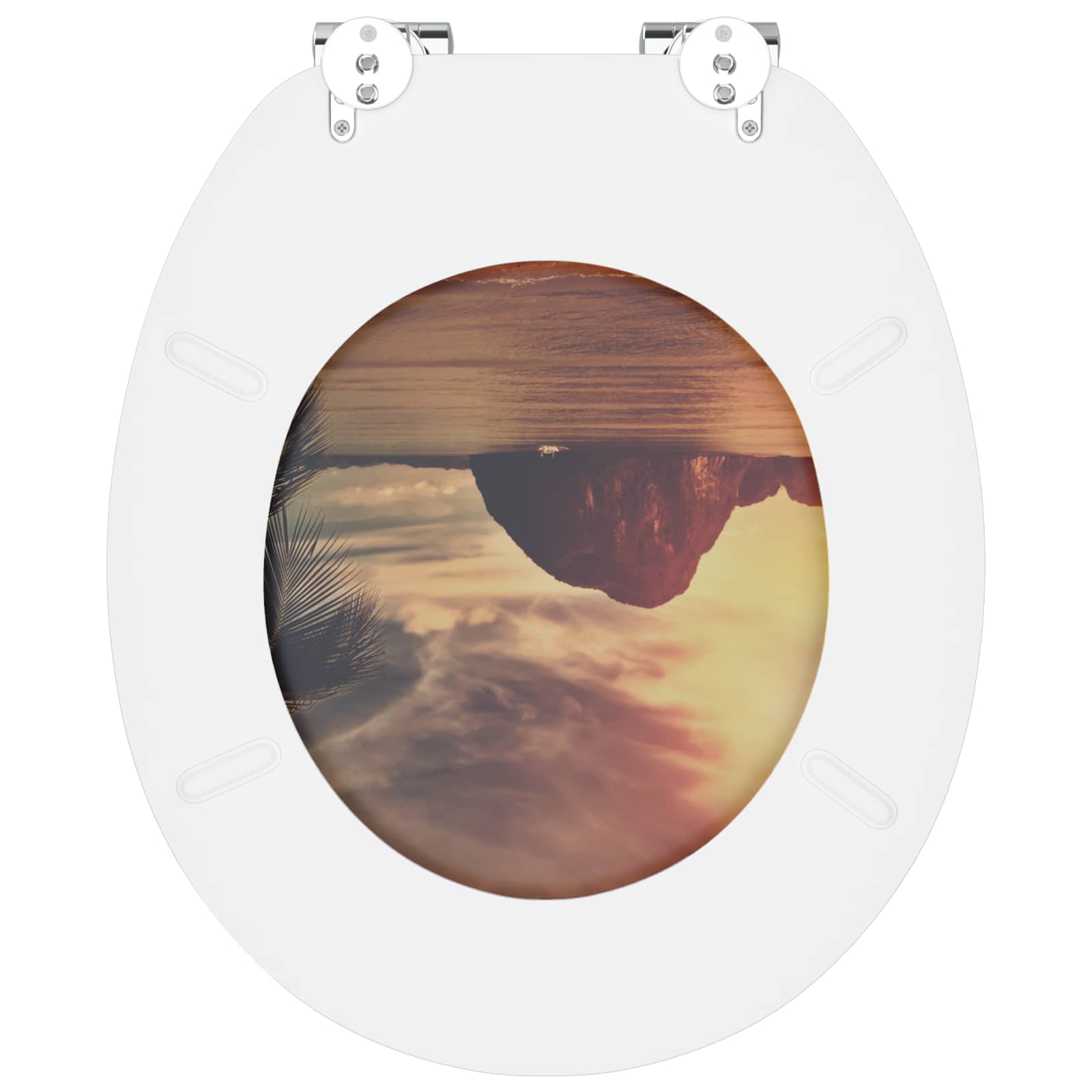 Μαλακή κλειστή λεκάνη Πορτοκαλί 44 x 38 εκ. Πίνακας MDF - Pakobazaar