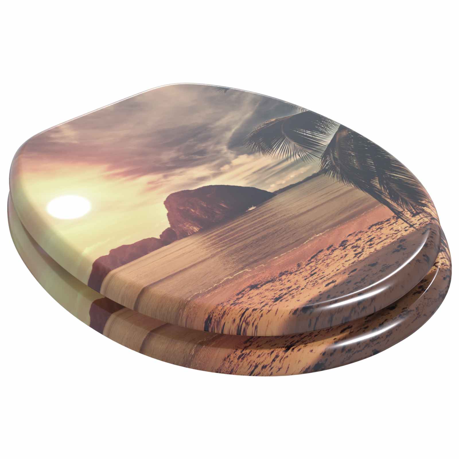 Μαλακή κλειστή λεκάνη Πορτοκαλί 44 x 38 εκ. Πίνακας MDF - Pakobazaar