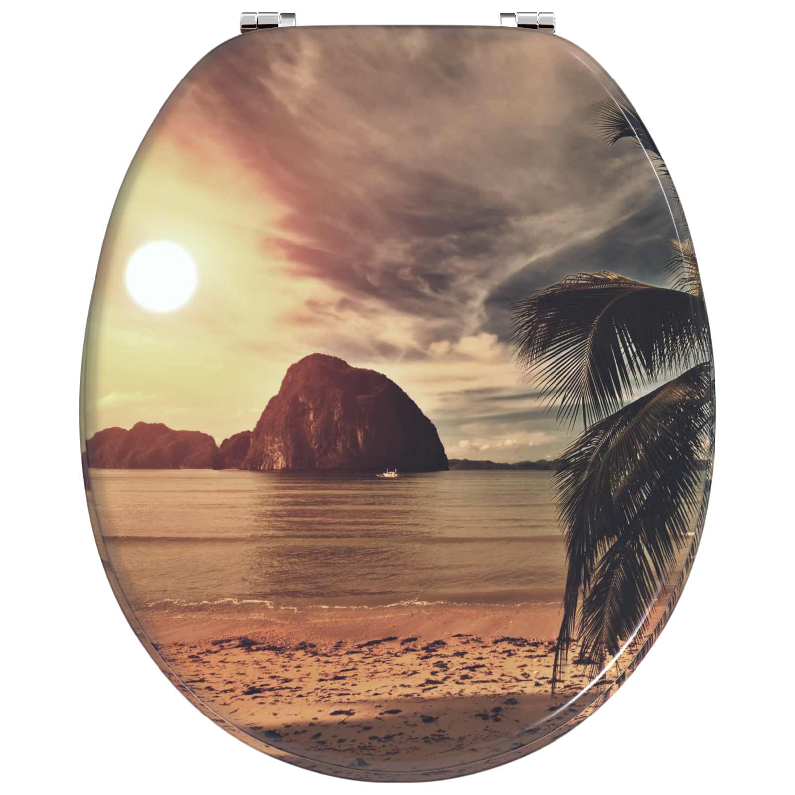 Μαλακή κλειστή λεκάνη Πορτοκαλί 44 x 38 εκ. Πίνακας MDF - Pakobazaar