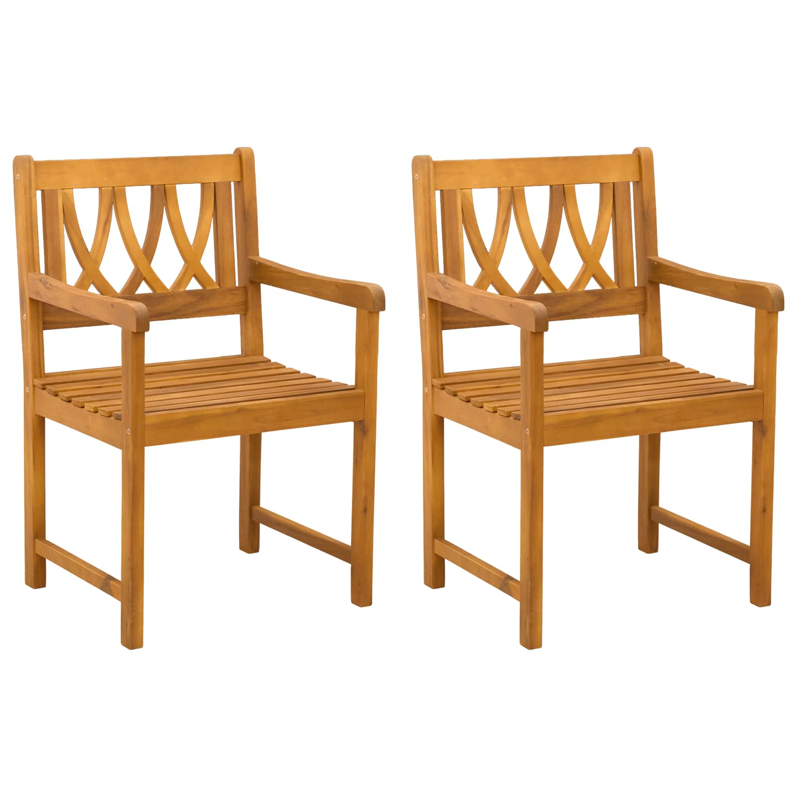 Εξωτερικός πάγκος 2 pcs Φυσικό 56 x 55,5 x 90 εκ. - Pakobazaar