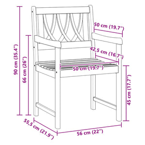 Εξωτερικός πάγκος 2 pcs Φυσικό 56 x 55,5 x 90 εκ. - Pakobazaar