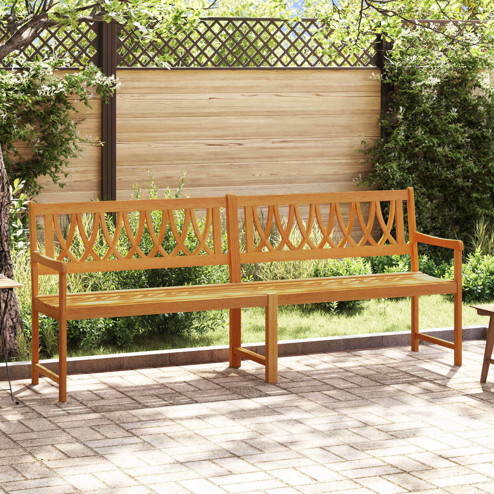 Εξωτερικός πάγκος Φυσικό 220 x 55,5 x 90 εκ. - Pakobazaar
