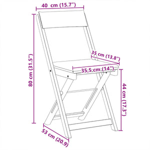 Καρέκλες εξωτερικής βεράντας 2 pcs Λευκό κρεμ 40 x 53 x 80 εκ - Pakobazaar