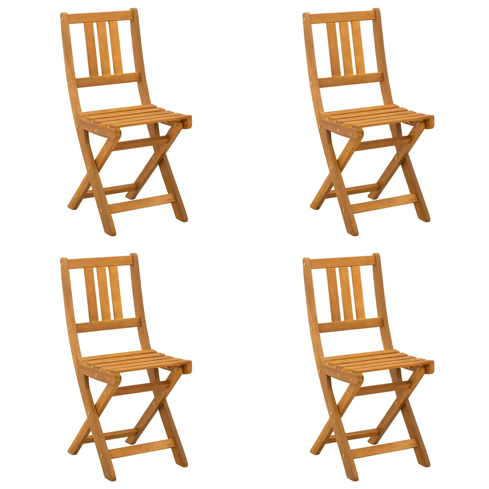 Καρέκλες εξωτερικής βεράντας 4 pcs Φυσικό 40 x 42 x 85 εκ - Pakobazaar