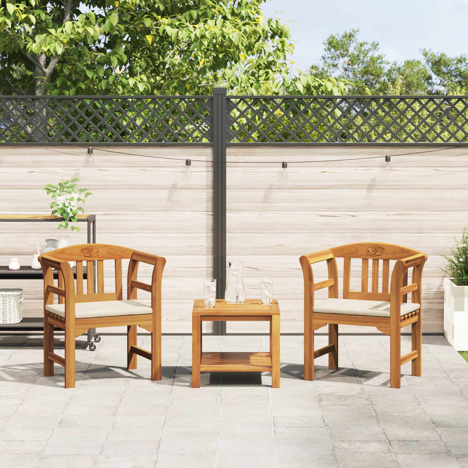 Παγκάκι Ρόδου Φυσικό 68,5 x 46 x 82,5 εκ Στερεό Ξύλο Ακακίας - Pakobazaar