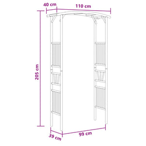 Κήπος Αψίδα Φυσικό 110 x 40 x 205 εκ. Μπαμπού - Pakobazaar