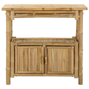 Τραπέζι κονσόλας με ράφι Φυσικό 80 x 35 x 75 cm Μπαμπού - Pakobazaar