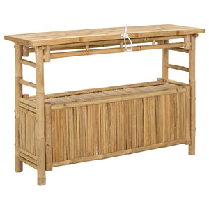 Τραπέζι κονσόλας με ράφι Φυσικό 110 x 35 x 75 cm Μπαμπού - Pakobazaar