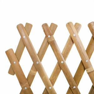 Επεκτάσιμο πλέγμα φράχτη 2 pcs Ανοιχτό καφέ 100 x 105 εκ. - Pakobazaar