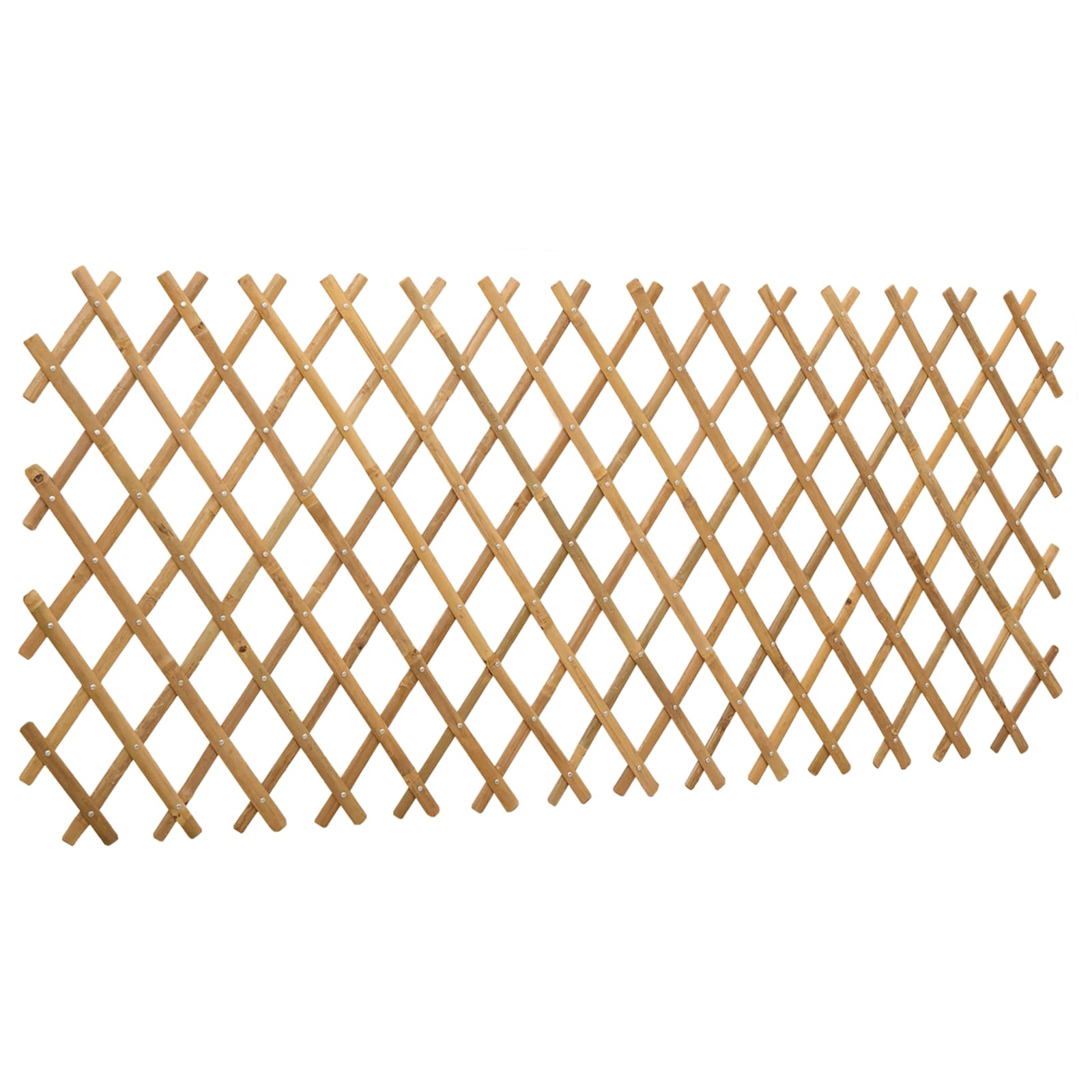 Επεκτάσιμο πλέγμα φράχτη 2 pcs Ανοιχτό καφέ 100 x 105 εκ. - Pakobazaar