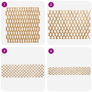 Επεκτάσιμο πλέγμα φράχτη 2 pcs Ανοιχτό καφέ 100 x 105 εκ. - Pakobazaar