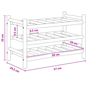 Ράφι Κρασιού Φυσικό 57 x 29,5 x 36 εκ. Μπαμπού - Pakobazaar