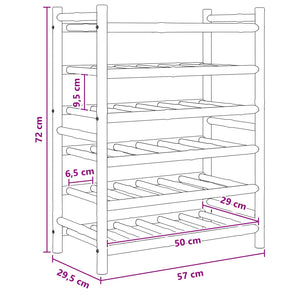 Ράφι Κρασιού Φυσικό 57 x 29,5 x 72 εκ. Μπαμπού - Pakobazaar