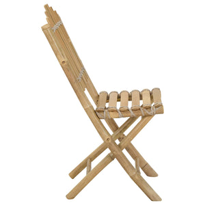 Καρέκλα Κήπου 4 pcs Φυσικό 42 x 53 x 90 εκ Μπαμπού - Pakobazaar