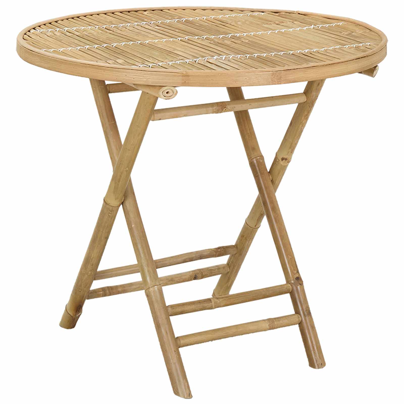 Τραπέζι Κήπου Φυσικό 80 x 70 cm Μπαμπού - Pakobazaar
